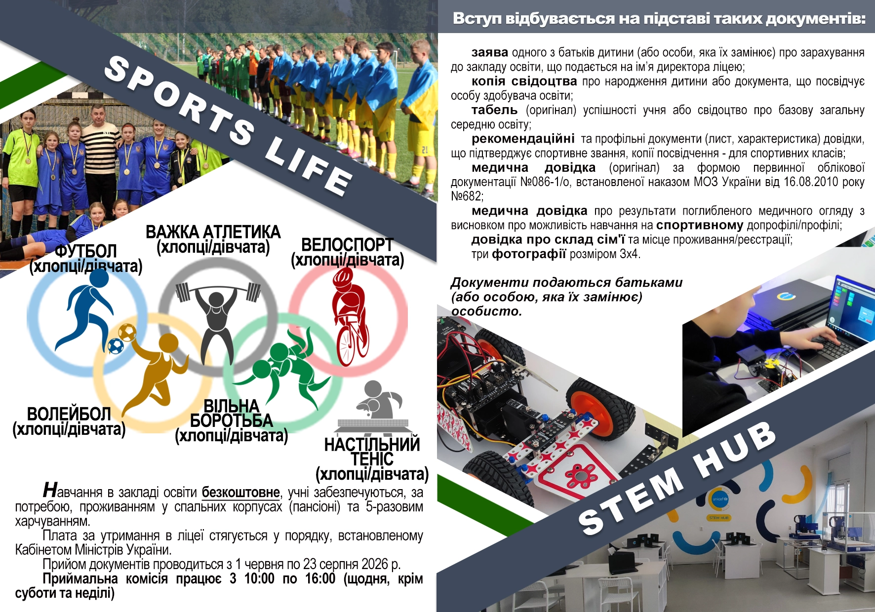 Умови прийому 2026 велика